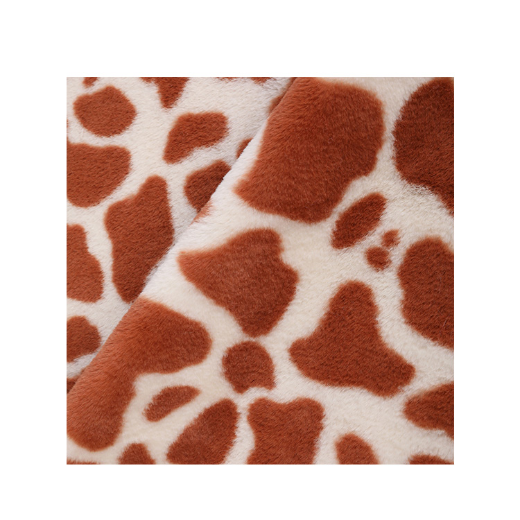 KINGCASON Manufacture Rabbit Single side Lovely Deer Pattern Faux Fur Fabric for Toys Home Textiles