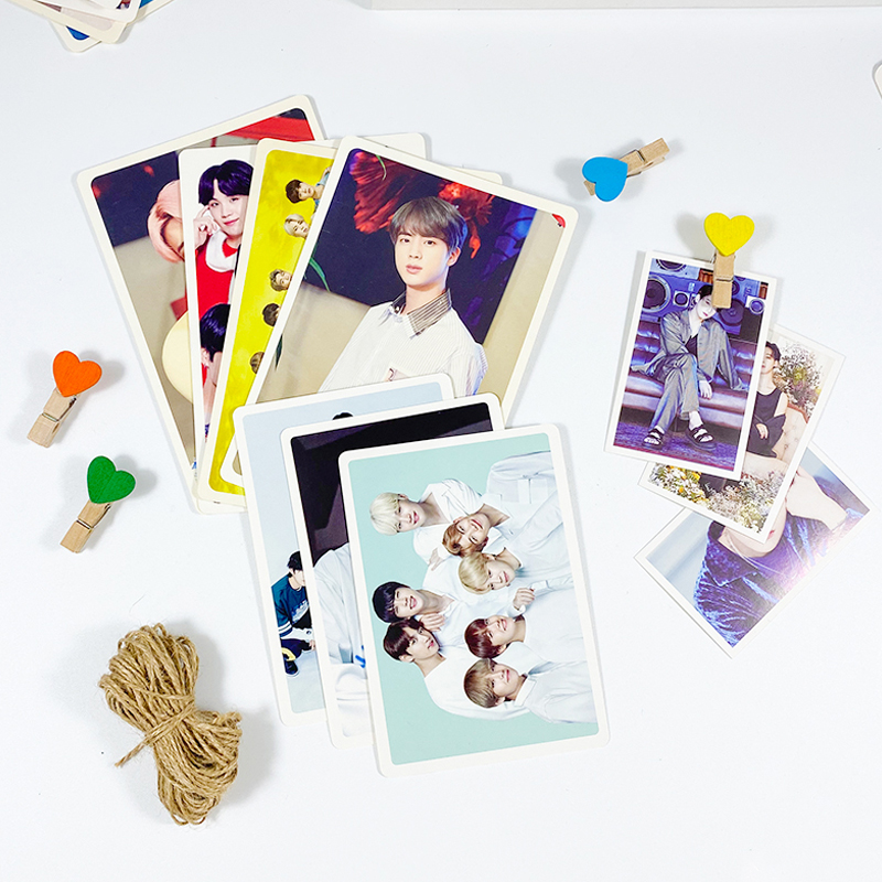 Новинка точечный KPOP пуленепробиваемый мальчик BP ENHYPEN EXO X1 2R3R4R LOMO карта с сердечком деревянная веревка с зажимом студенческий подарочный набор