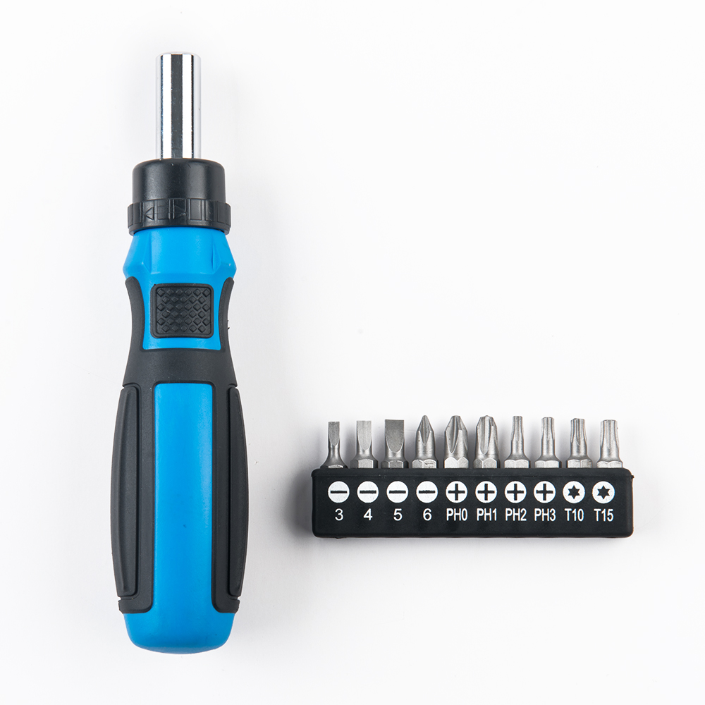 11pcs multifunctional hand tools slot philip CR-V reversible ratchet screwdriver drive bit set
