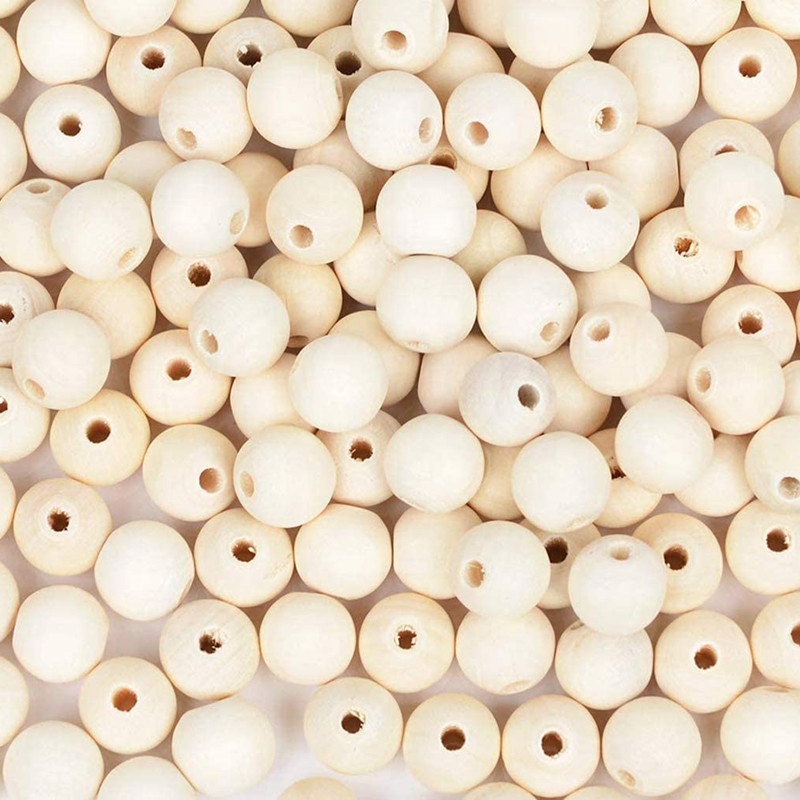 4-50mm Lotus Round Wood Beads Loose Beads DIY Jewelry Accessories