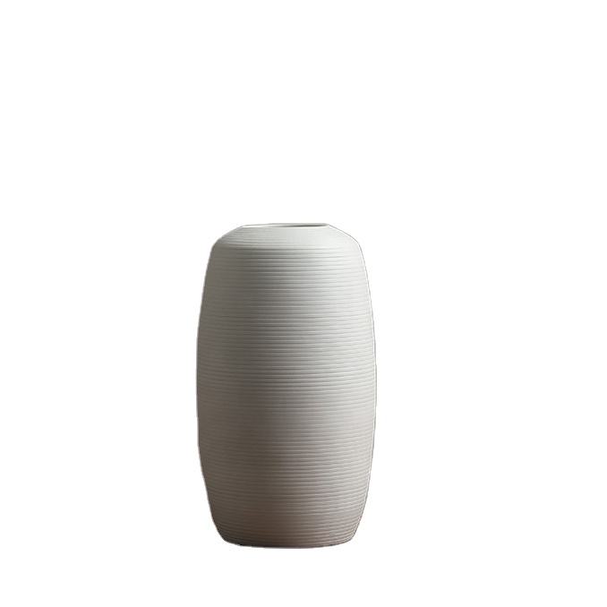 2021 new style small modern ceramic white pottery flower vase