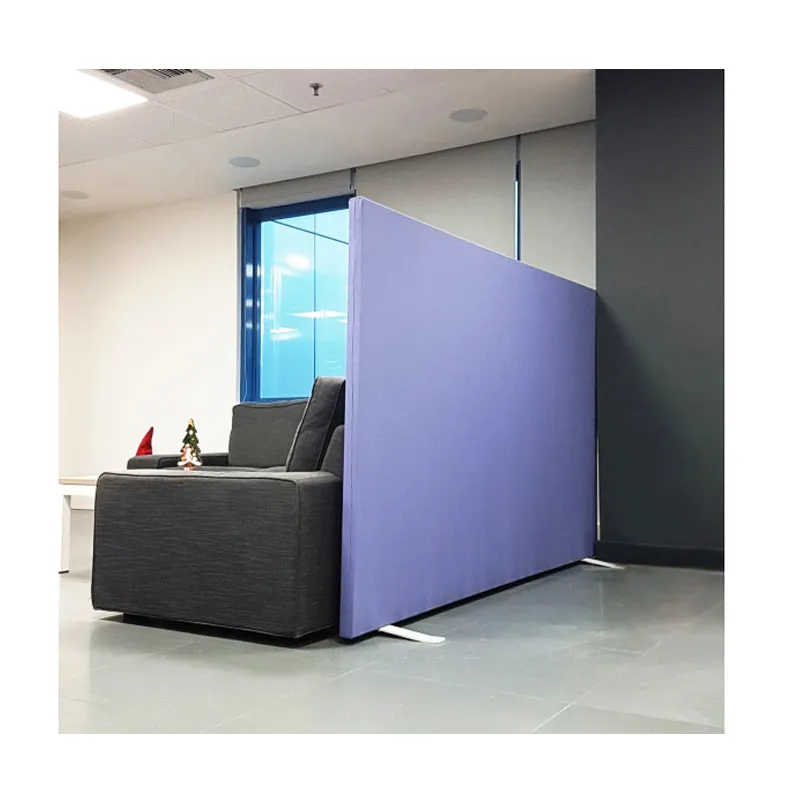 Movable Eco- friendly Fabric Wrapped Polyester Fiber Acoustic Modesty Panels Office Partition