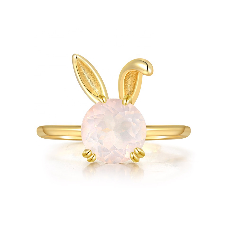 Кольцо Joyas Anillo De Plata 925 из серебра 925 пробы с натуральным розовым кварцем