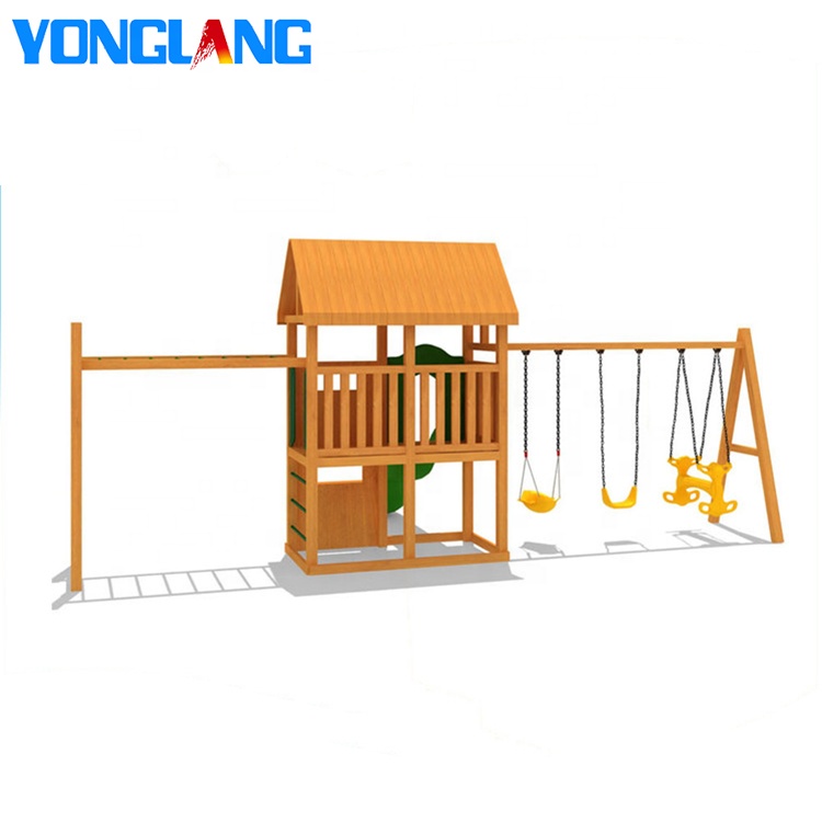 YL55721, детские игры для детского сада, деревянная игровая площадка, уличная деревянная игровая площадка, оборудование