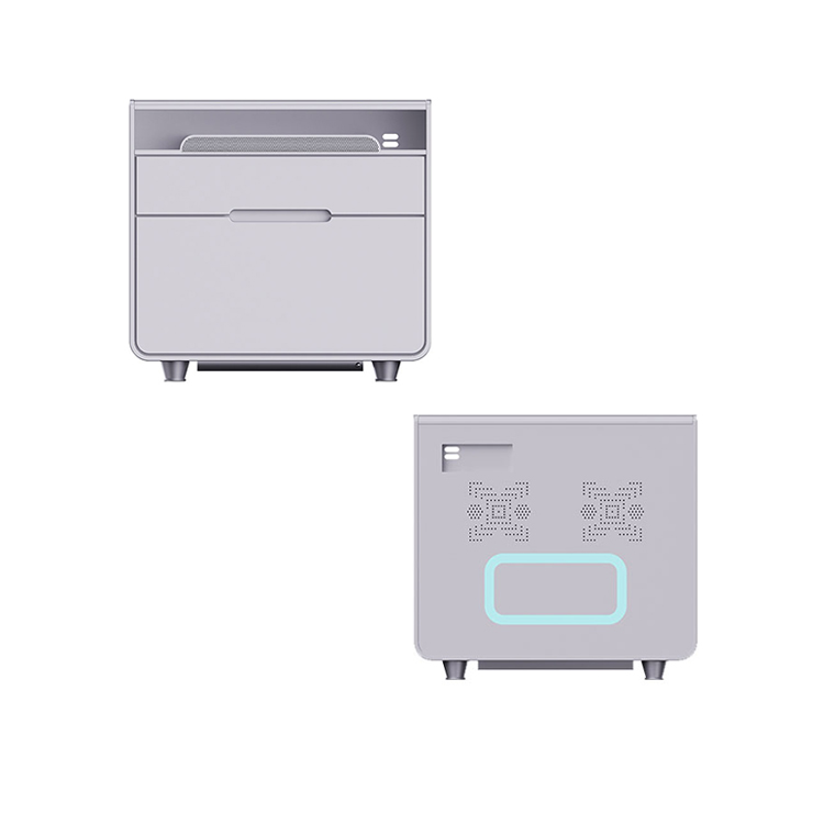 Smart Bedside Table Refrigerator Wireless Charging Music Fridge Stock Drinks White Nightstand With Lamp