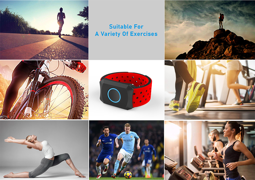 Chileaf newest style Heart Rate Monitor Armband Blue tooth ANT+ HRM arm strap Support API/SDK