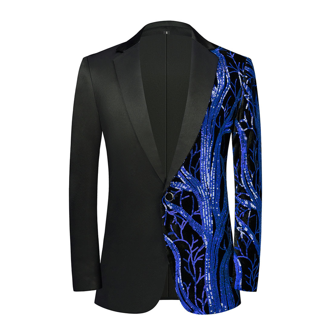 Bestseller Shiny Sequins Semi-formal Luxury Evening One Button Lapel Men Suits Blazer Sehe Fashion