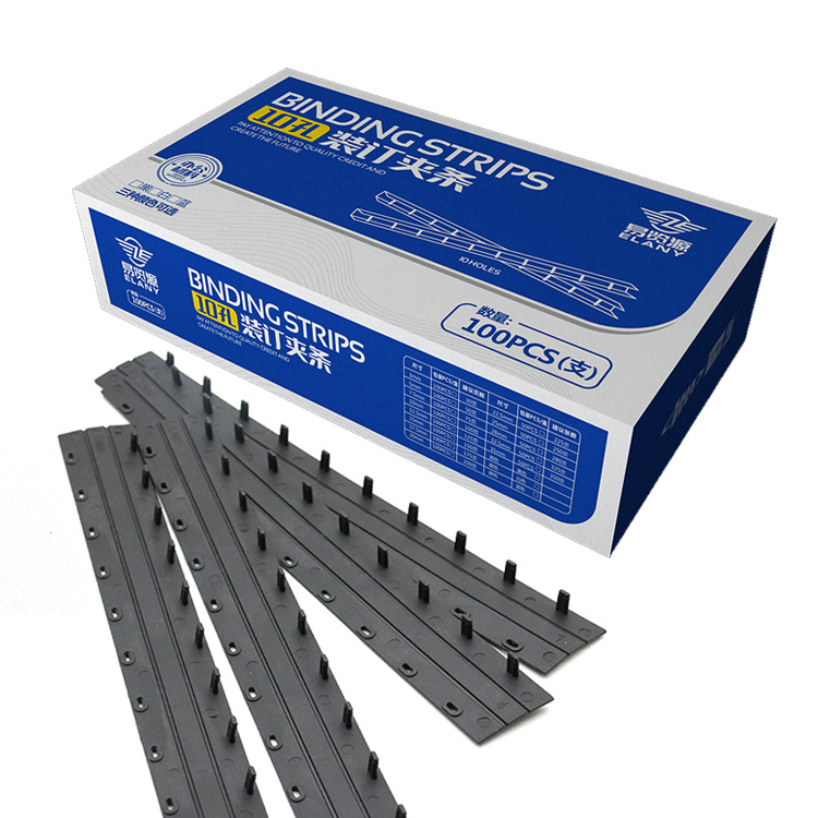 China Supplier 10 Holes 22.5mm Pin a4 book binding strip For 225 Pages File Contract Binding