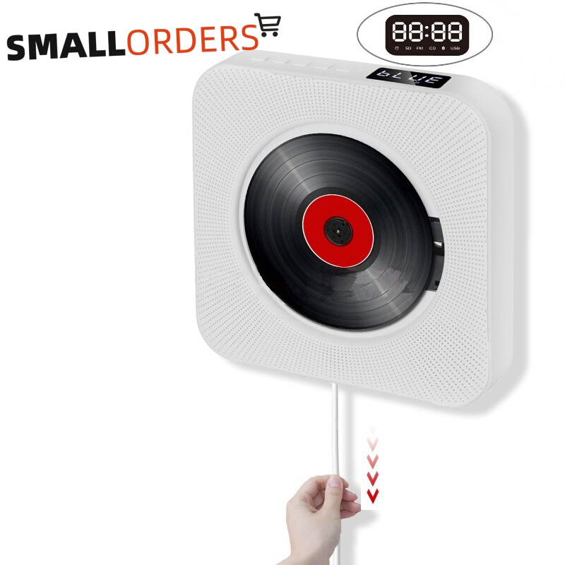 SmallOrders T011407 High quality classic BT CD speaker wall hanging home hifi portable CD with USB connection Home CD Players