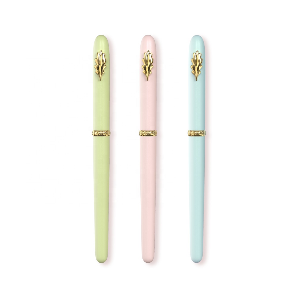 New Design Metal 2 In 1 Ink System Exquisite Pattern Carving Easy To Grip Penholder Fountain Pen