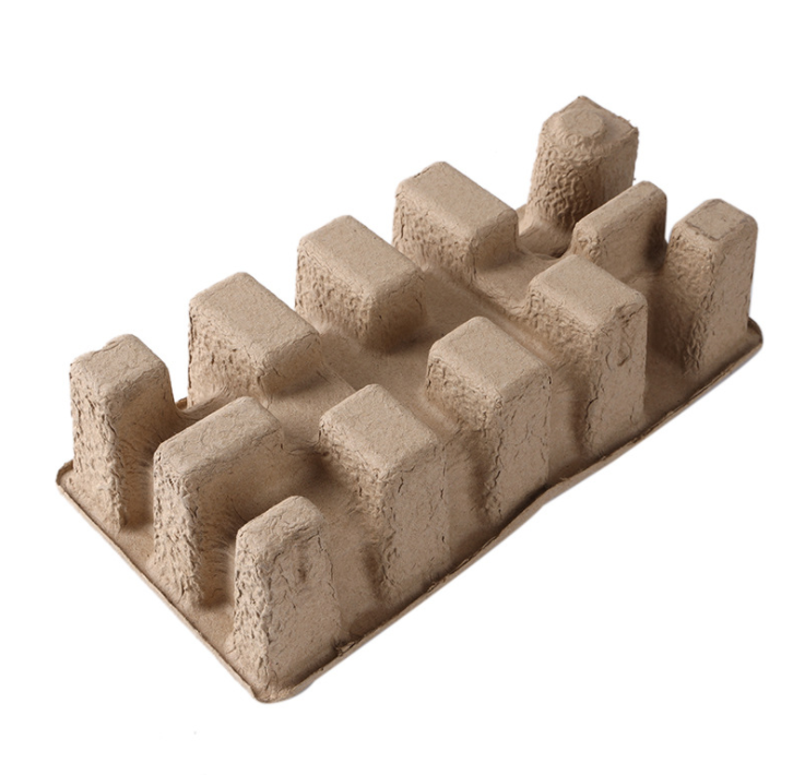 Electronic Components Product Part Dunnage Packaging Material Handing Tray Sugarcane pulp transport packaging tray