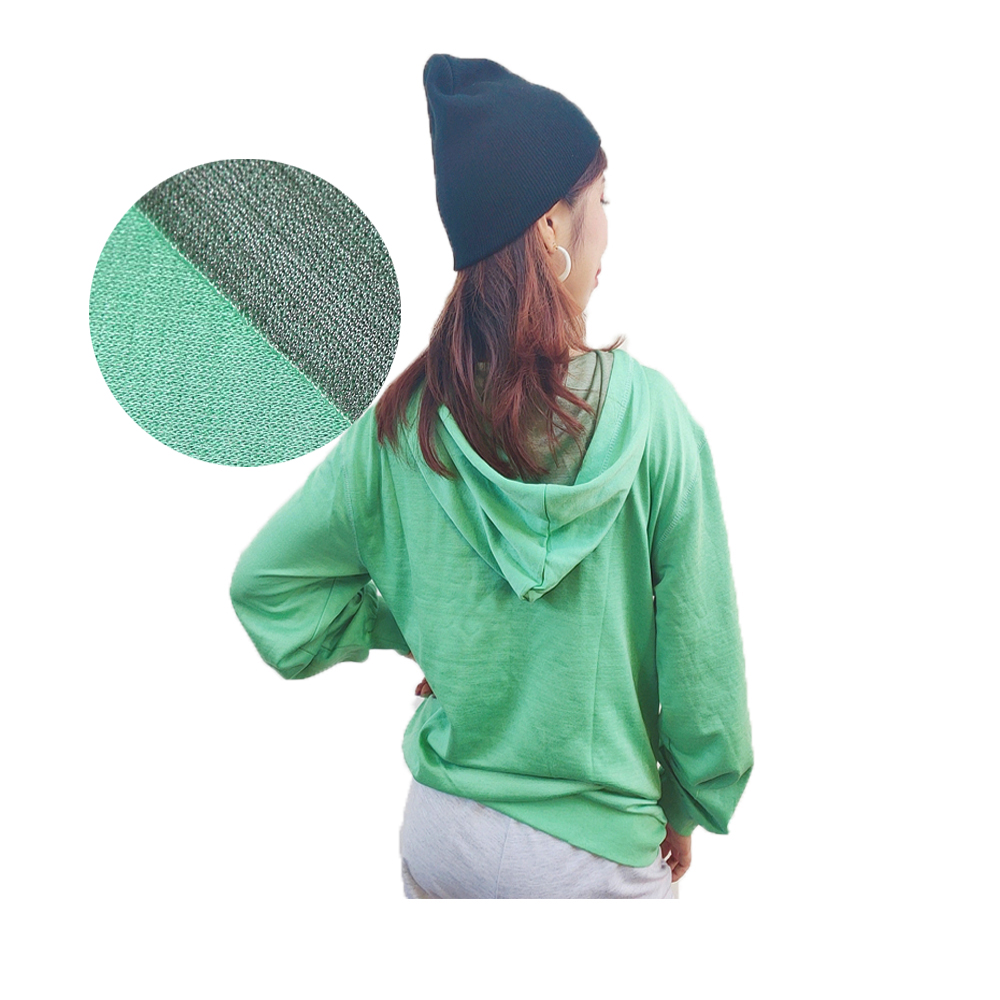 Anti bacterial anti static anti odor EMF EMI hoodie blocks wireless radiation clothing for maternity women