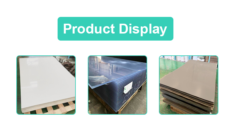 YouDa Acrylic Pmma Plastic sheets Super Transparent Rigid Clear PVC Film 1mm PVC boardss PET boards