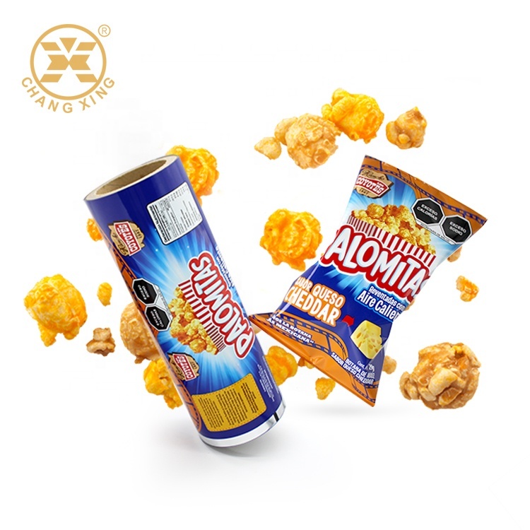 Custom Printed High Barrier Metallic Popcorn Packaging Bag Metallized OPP Wrapping Film To Make for Popcorn Pillow Bags