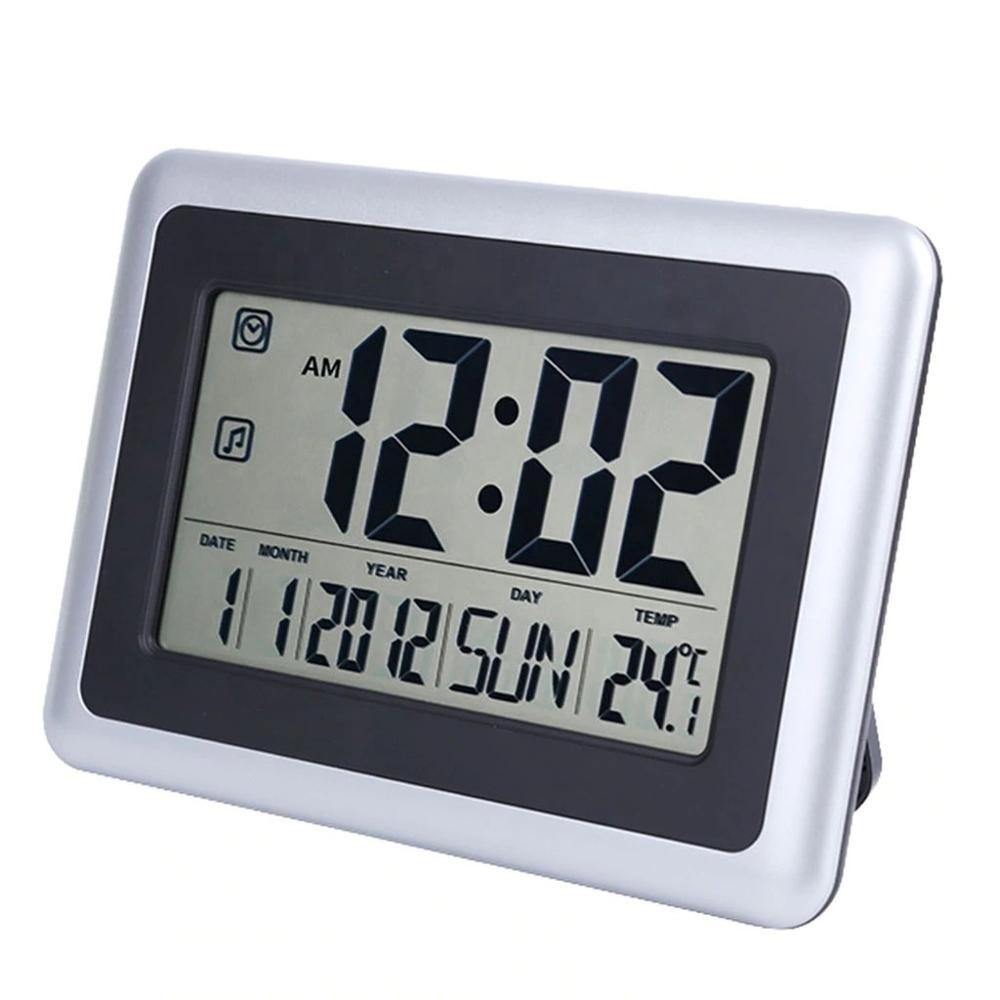Wall Clock Big Display Digital Desktop Table Clock Clock Living Room Decoration Despertador Reloj with Temperature Year Month