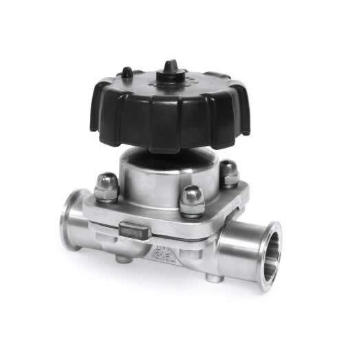 sanitary ss316 PTFE tri clamp diaphragm valve stainless steel EPDM Zero Dead Leg 2-way flow manual valve