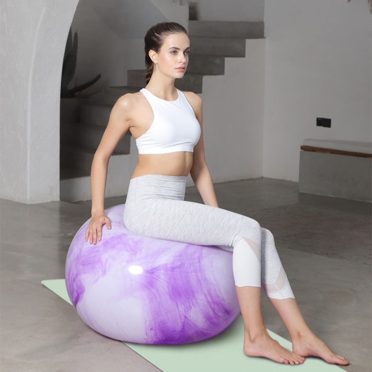 New Products Environmental Protection Colorful Custom Printed Logo Anti Burst New Fashion Present Air Pump Gym Ball Yoga Ball