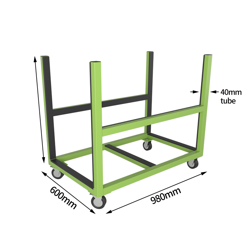 HL aluminum tube storage cart for workshop 360 Degree Swivel Wheels pipe tube tools cart