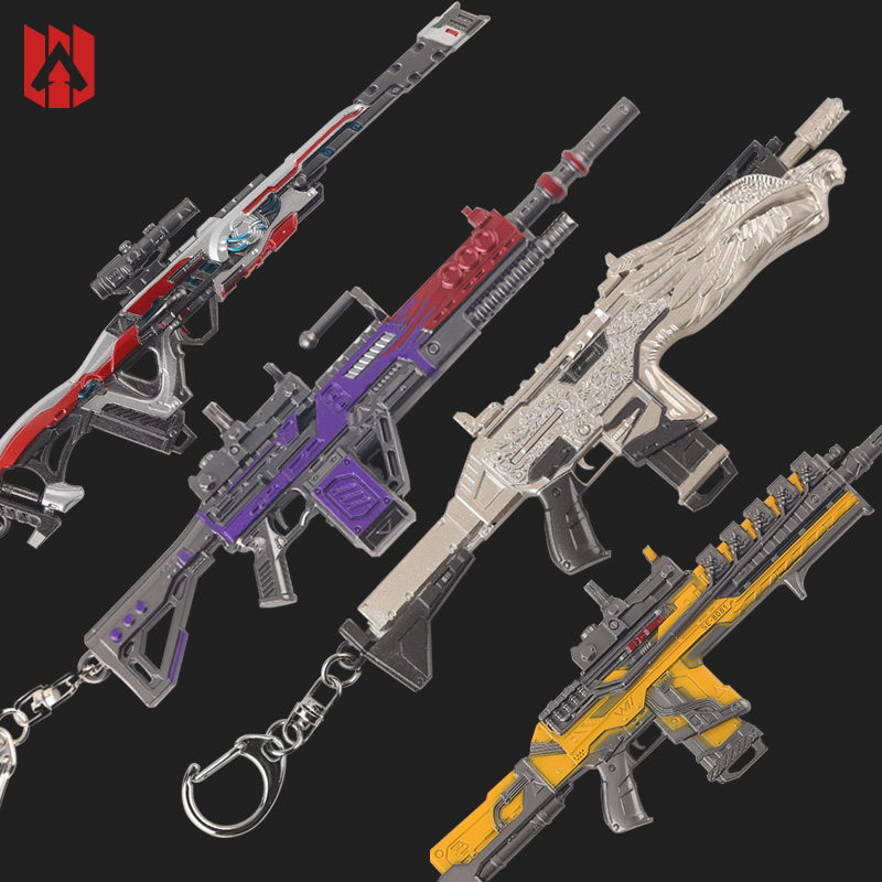 Лидер продаж, 11 см брелок для ключей с пистолетом из игры APEX Legends, Новое поступление, металлический брелок от производителя