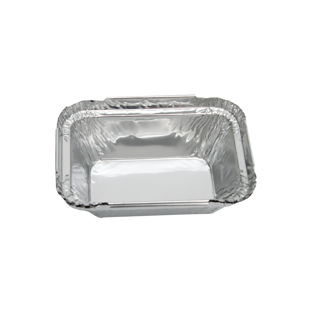 Free Sample 170ml Disposable Rectangular Food Packing Box Food Container Aluminium Foil Tray