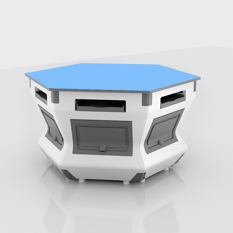 Hexagon table school science lab furniture physics lab equipment
