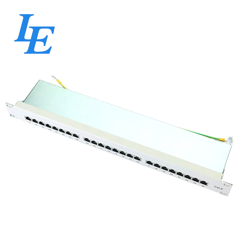1U FTP 24Porst CAT6 ethernet Krone IDC патч-панель с кабельным управлением