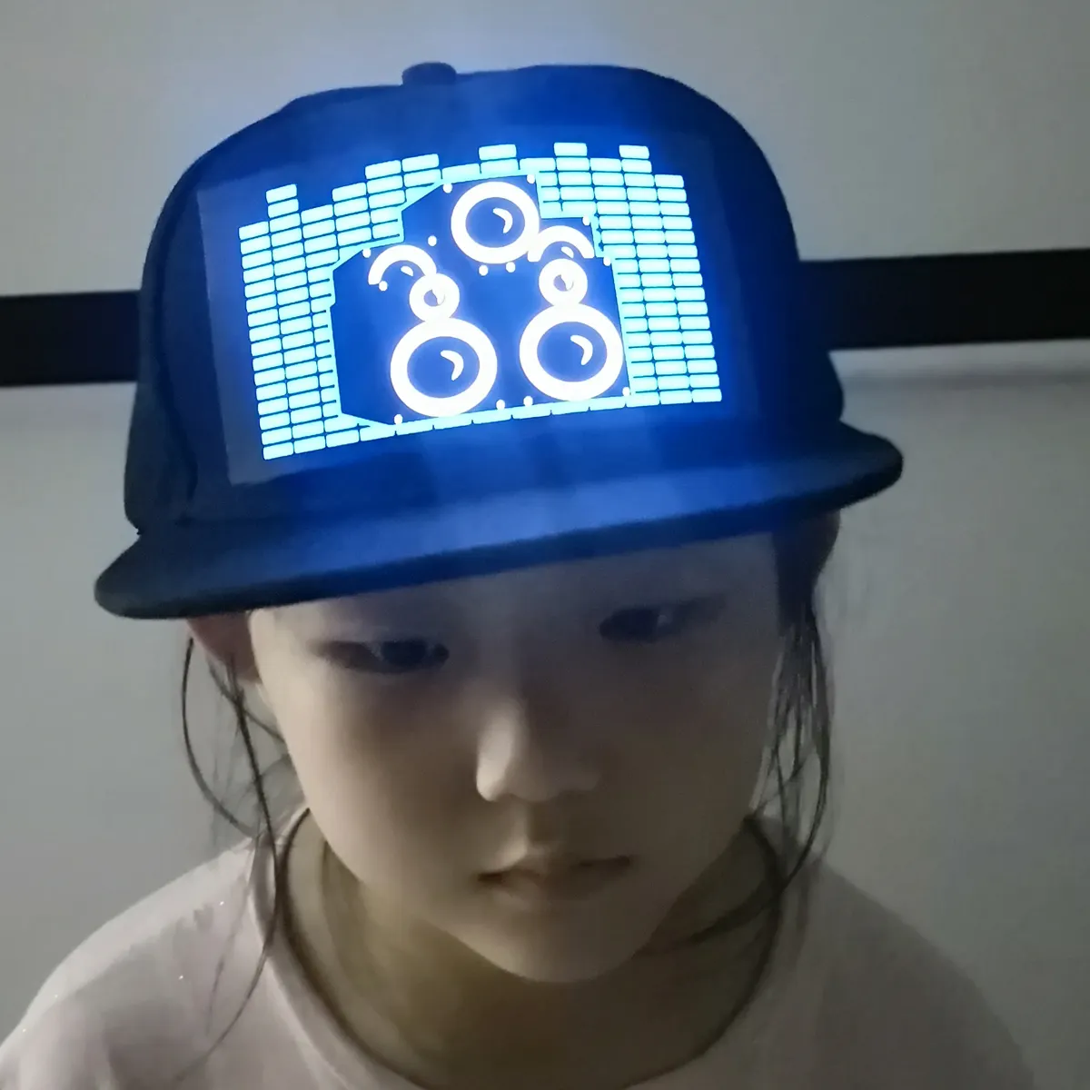 Led Sound Activated Hat EL Cap Wireless Custom Light Up EL Hat Sound Activated Wireless Led Cap El Flashing Cap For Party