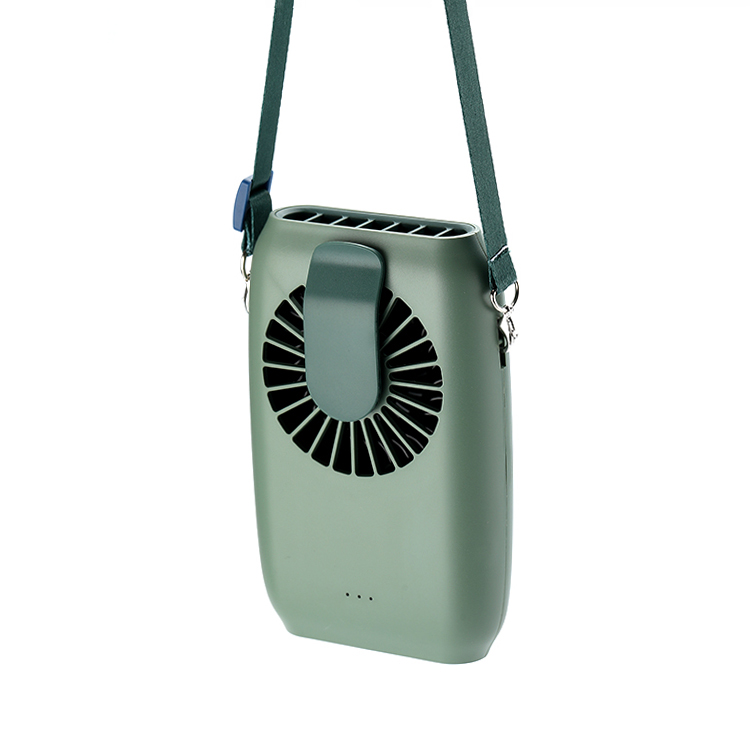 Newest design rechargeable USB waist mini fan portable lanyard necklace fan for worker