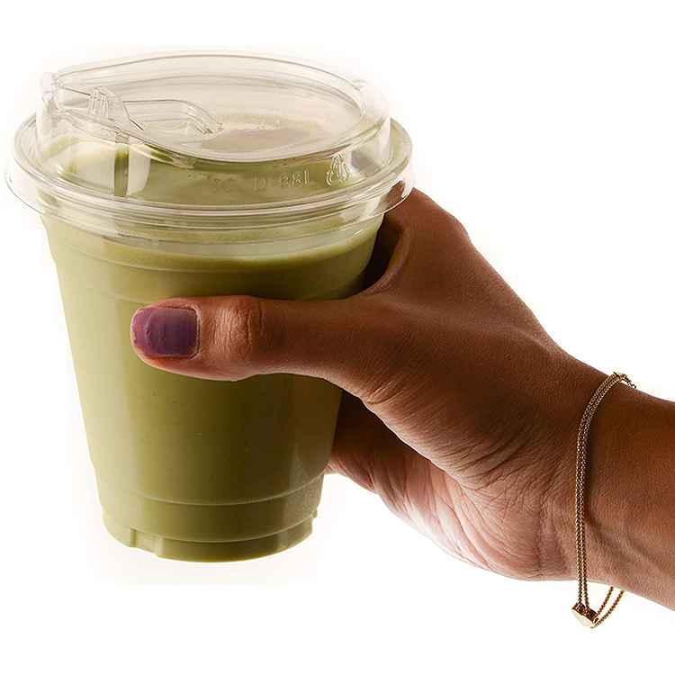 Made in China cup printing Factory Price Low MOQ Clear Plastic Bubble Tea Cup Juice Cup with Lid