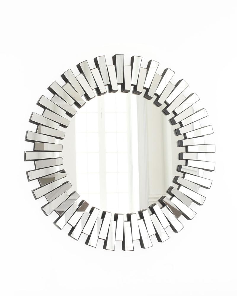 MOK Безрамное серебряное декоративное круглое 3d зеркало