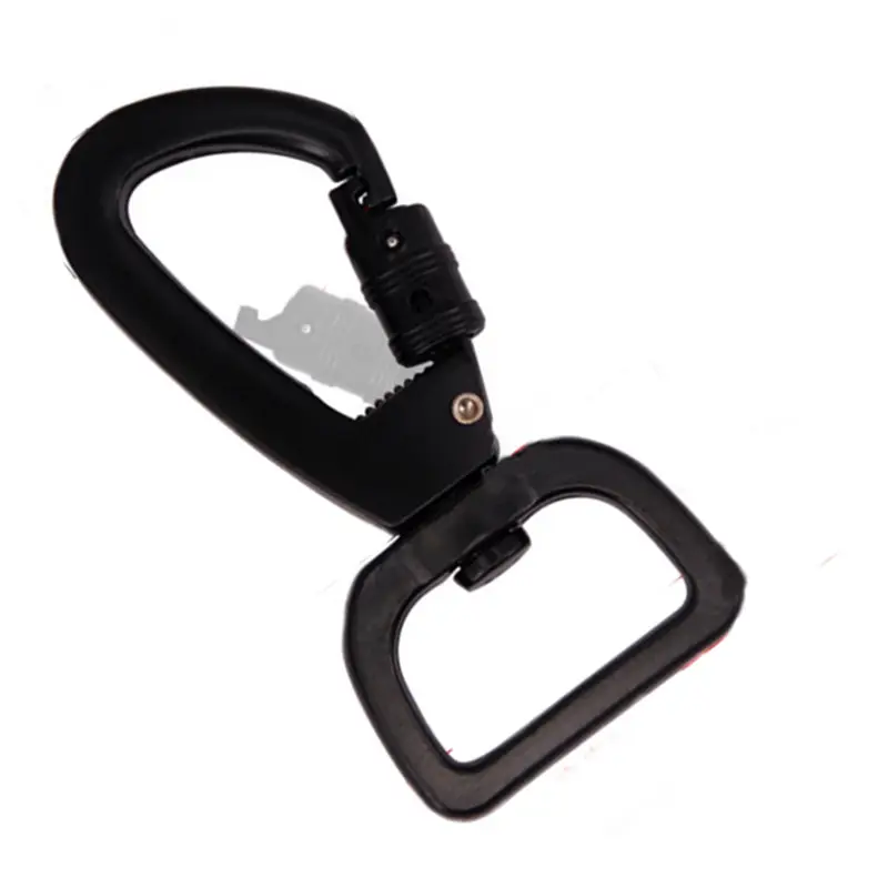 HXY Custom OEM Wholesale Ultra Sturdy Square End 2.5cm Swivel Locking Carabiner, Leash Carabiner For Dog Leash 90*34.5MM