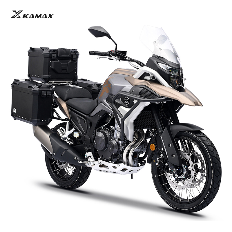 KAMAX High quality 500CC Chinese adventure enduro motorcycle Adventure Touring Bike adventure Dual-sport tourer with box luggage