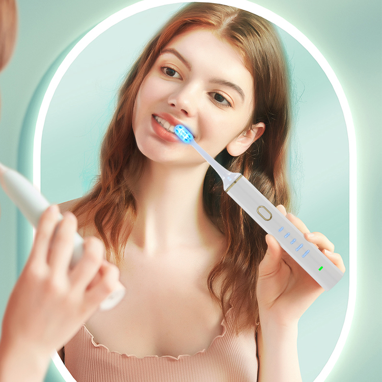 Private Label Teeth Whitening Tooth Brush Intelligent Sonic Electric Toothbrush With Replacement Heads
