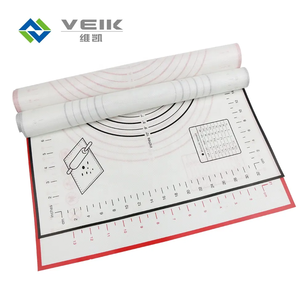 Manufacturer Large Silicone Baking Pastry Mat With Measurement For Dough Rolling Mat