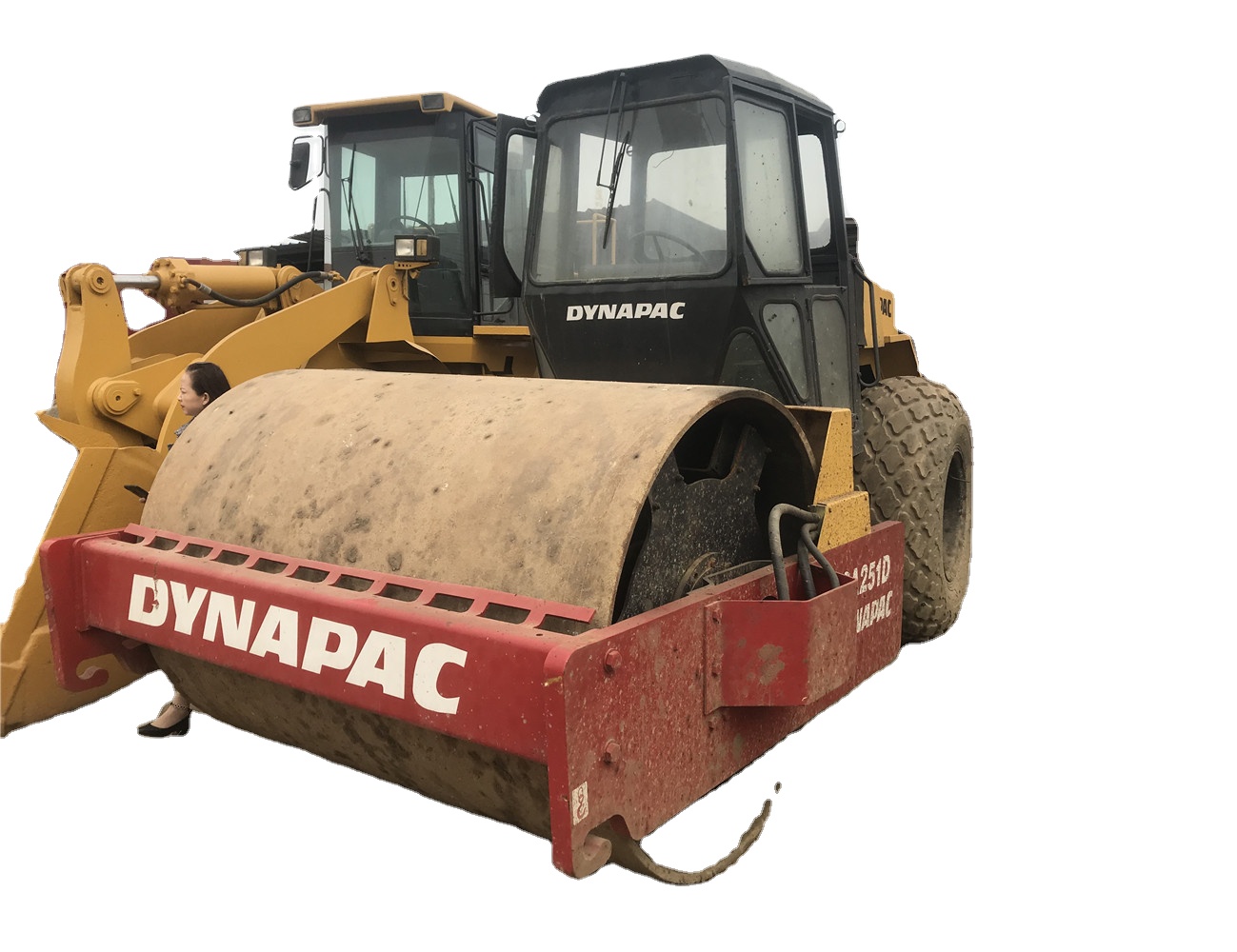 Used Dynapac CA251 D Road Construction Machinery Single Drum Vibratory Road Roller Compactor Three Wheel Vibratory Smooth Roller