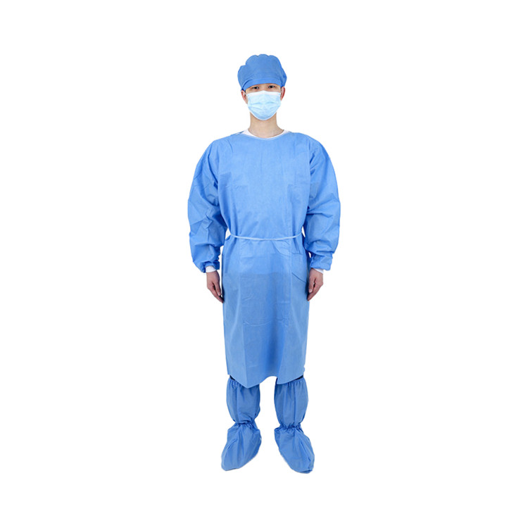 45gsm Disposable Non-woven Protective Isolation Gown Ppe Medical Surgical Gown