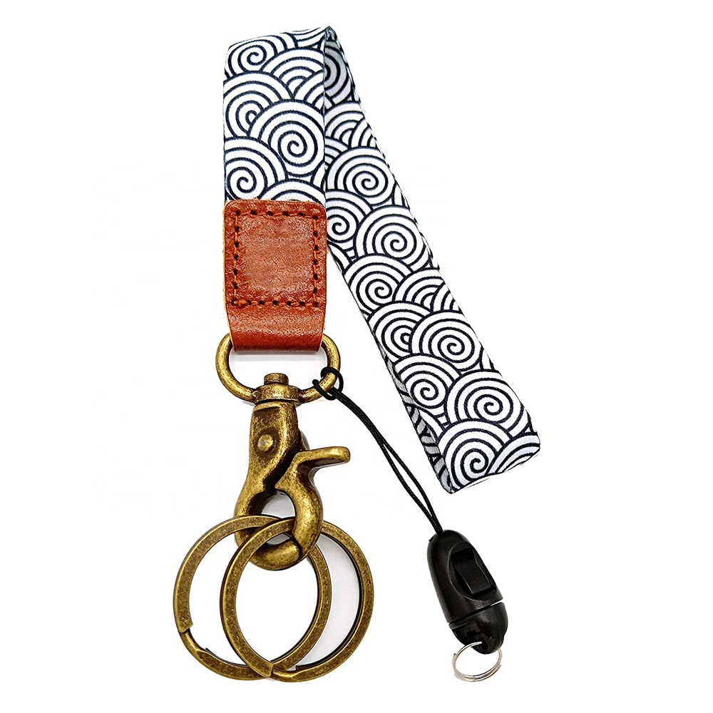 2021 Hot Wristlet Key Chain Holder/USB/Mobile Phone Custom LOGO Pattern Keychain Lanyard Men Women Hand Wrist Lanyard