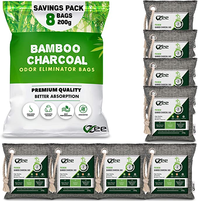 USA or Europe Activated Charcoal Air Purifying Bag 4 Pack  2 x 500g  2 x 100g  Car Freshener Home Odor Eliminators pouches