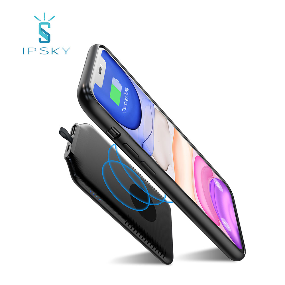 IPSKY Новые поступления, магнитный мини портативный внешний аккумулятор 4000 мАч 5000 мАч, беспроводные банки питания для iphone 12