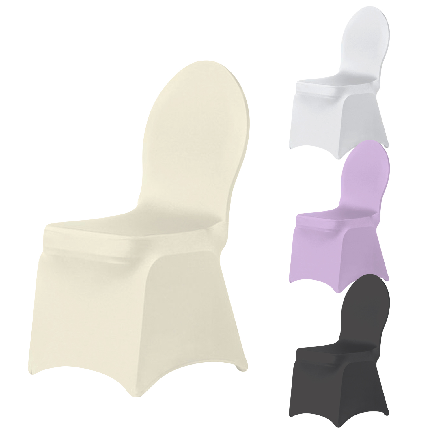 Hot Sale Custom Multi-Color Removable And Washable Stretch Party White Banquet Wedding Universal Chair Cover