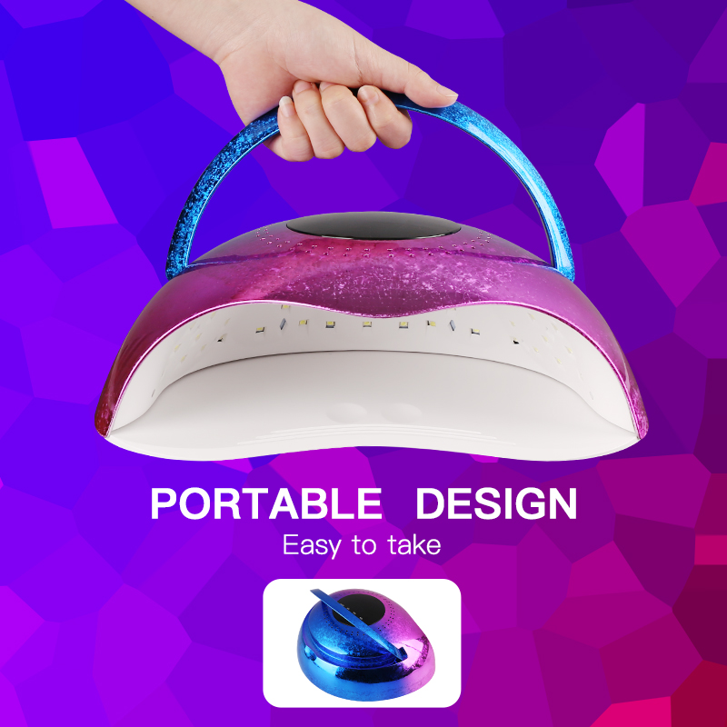 2021 New 12 hours UV LED Nail Lamp 20000 mah Super Space Two Hand Portable Manicure Professional Nail Lamp