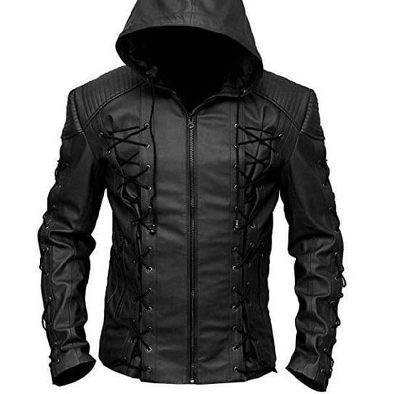 Custom Men Latest Design Leather Jacket/Genuine Cool Zipper Embroidered Leather Biker Jacket