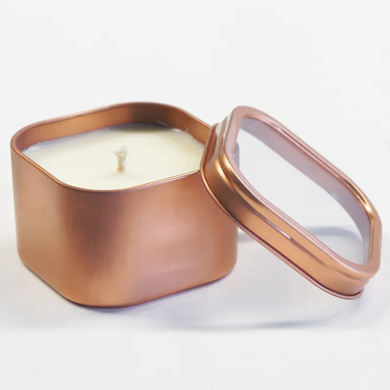 Wholesale tin can Square seamless candle tin container for packing in