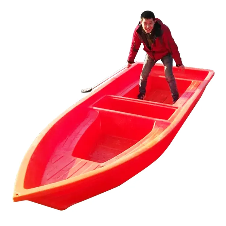 Supply high quality orange small plastic fishing boat for sale