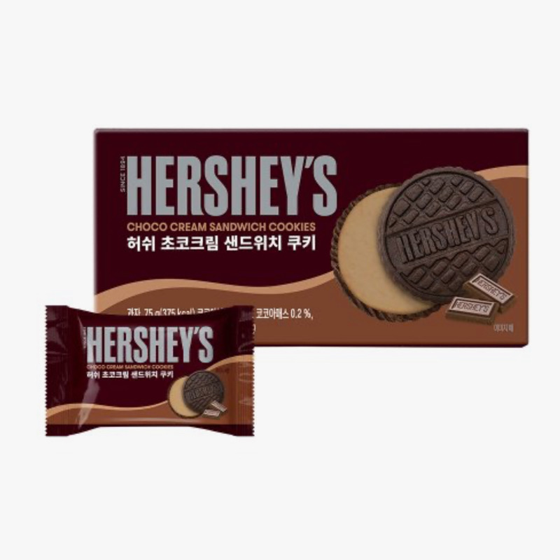 Original Chocolate Sandwich Cookies with Vanilla Flavored Cream Biscuit hershey Korean snacks 75g