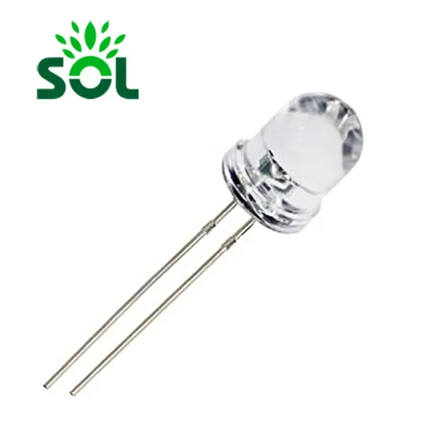 Diffused Light Diodes High Brightness Oval Shape 5mm White LED DIP