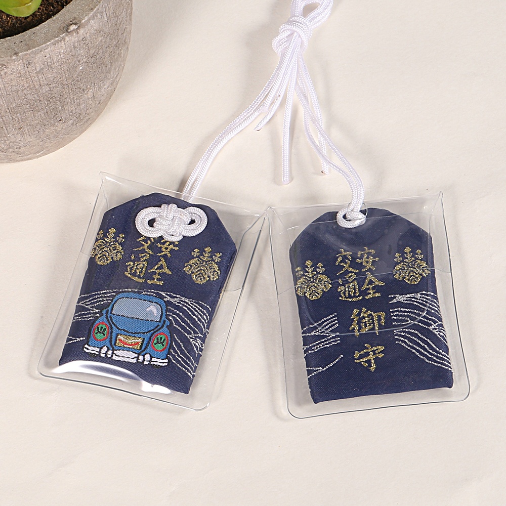 Амулет Omamori темно-синего цвета с вышивкой для автомобиля, для безопасности дорожного движения, Китай, оптовый продавец Omamori