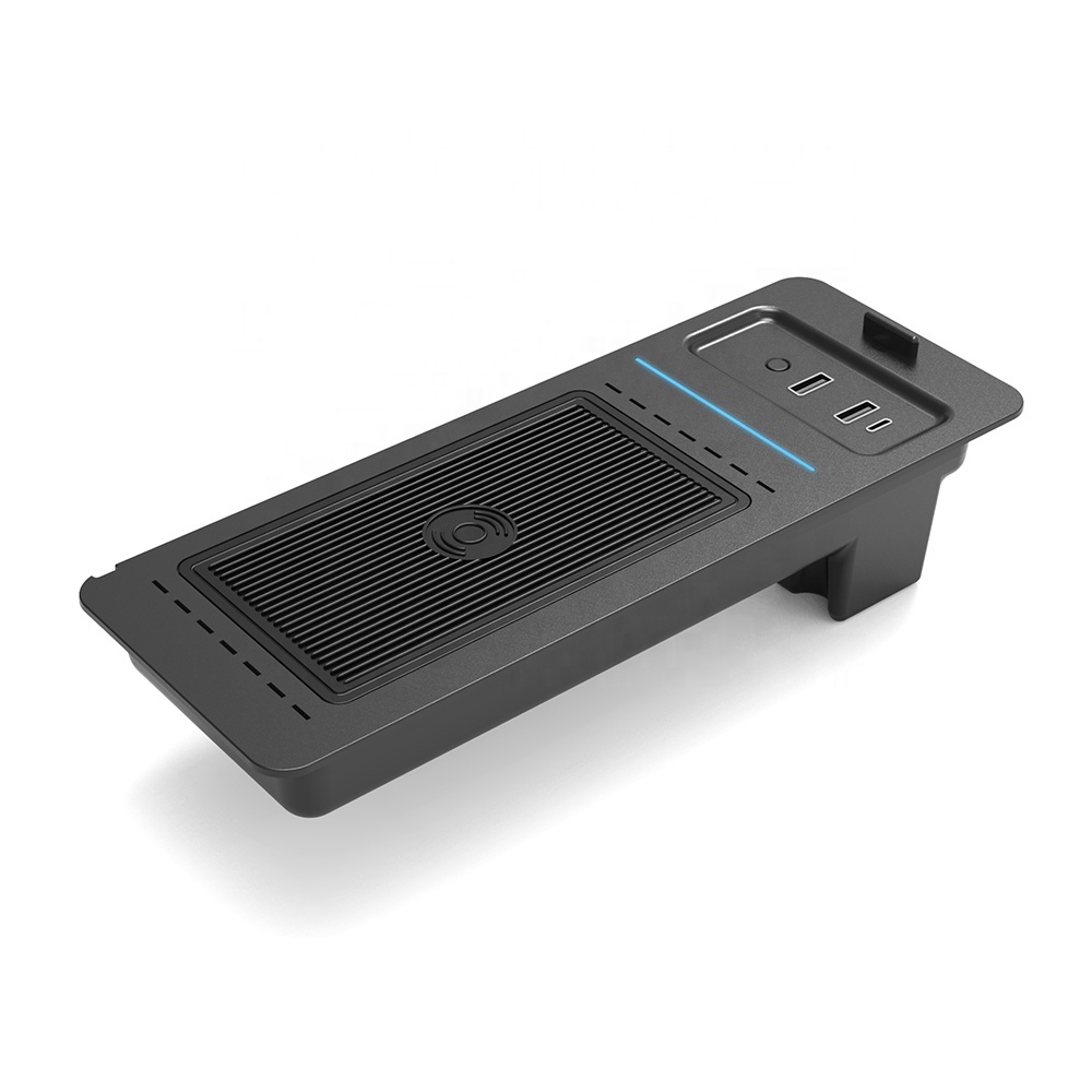 Быстрое зарядное устройство 3,0 USB PD выход автомобильный подлокотник контейнер для хранения 15 Вт беспроводное автомобильное зарядное устройство для Ford Raptor F150 2015-2019