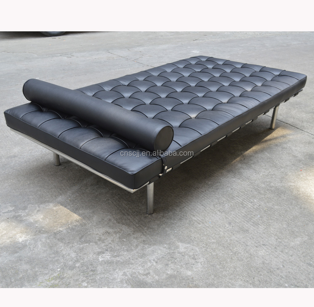 Оптовая продажа с завода, Модная уникальная портативная кровать для гостиной midcentury из натуральной кожи, Массажная кровать