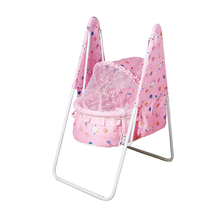 Safety Design Portable Stand Swing Chair Baby Cradle With Mosquito Net